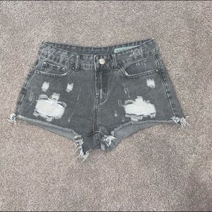 Grey Jean Shorts